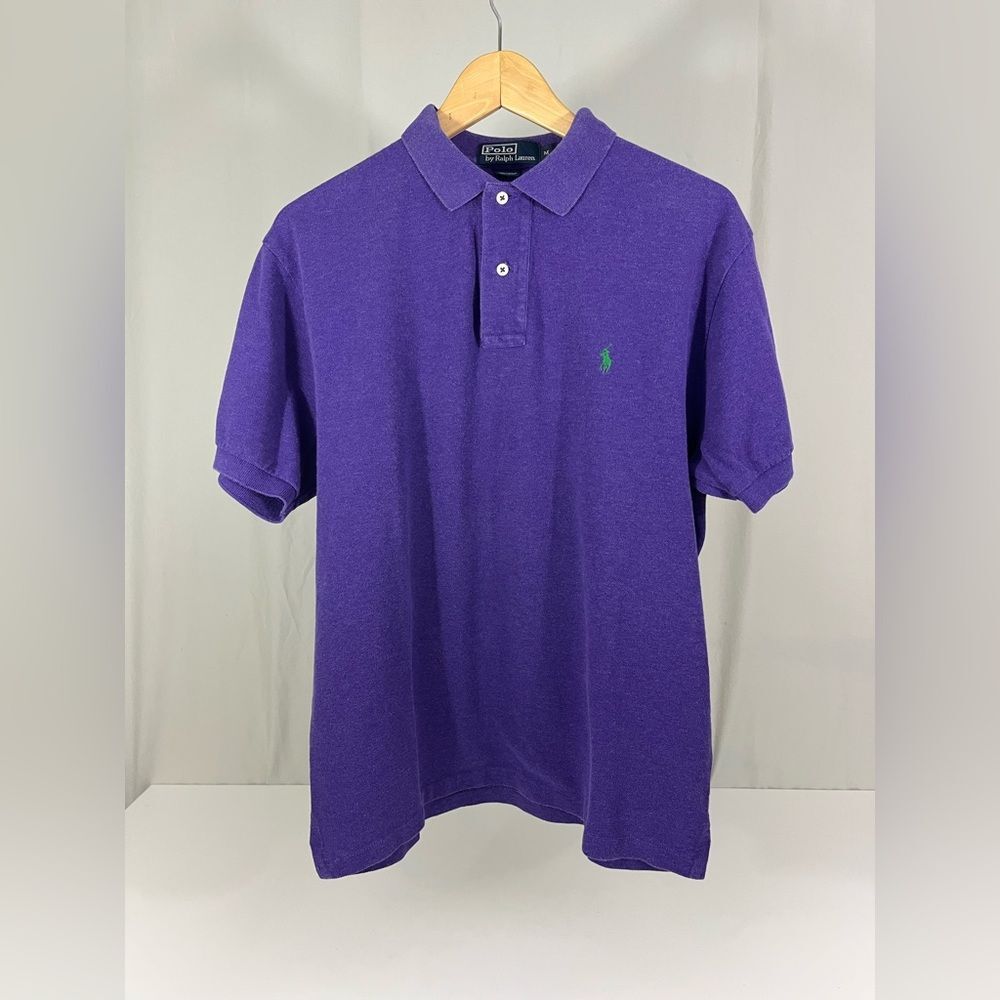 POLO RALPH LAUREN Shirt Mens M Polo Pony Short Sleeve Pique Purple